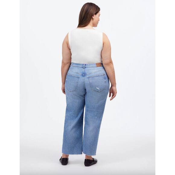 Madewell The Plus Perfect Vintage Wide Leg Crop Jean Hallstead Wash Blue 16W NWT - Picture 3 of 14